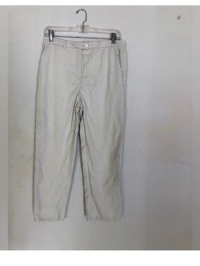 Sporty and Elegant Beige Straight Leg Women's Pants